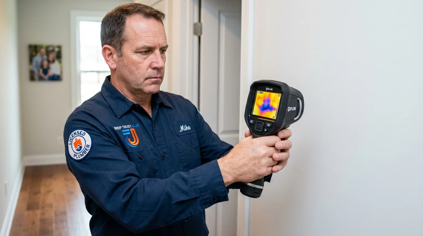 Thermal imaging leak detection by Johns Plumbing LLC in Sodus